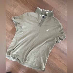 Nautica Olive Polo with Sailboat Embroidery